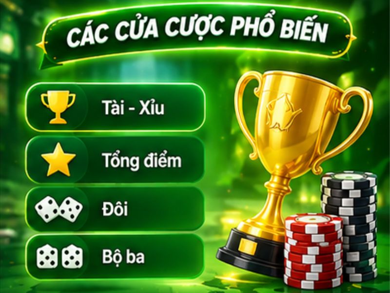 Các Cửa Chơi Tài Xỉu Phổ Biến
