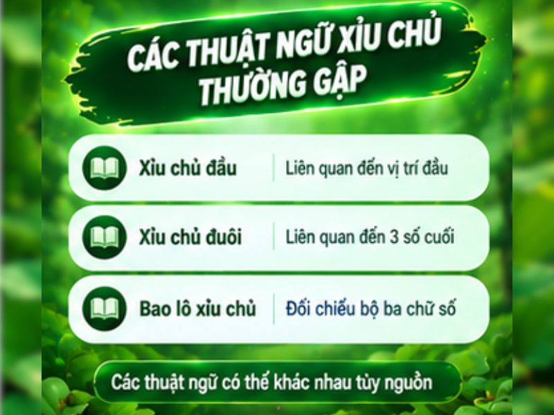 Các Thuật Ngữ Xỉu Chủ Thường Gặp