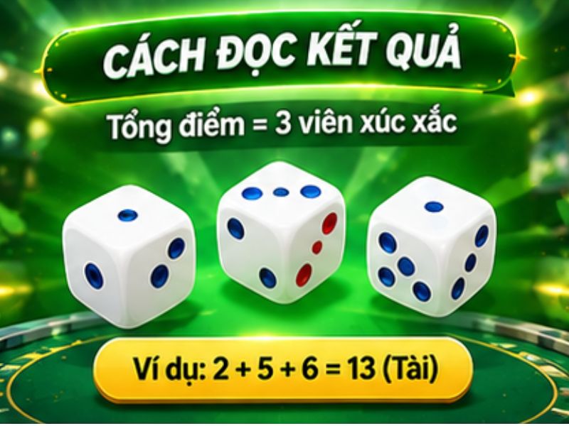 Cách đọc kết quả tài xỉu