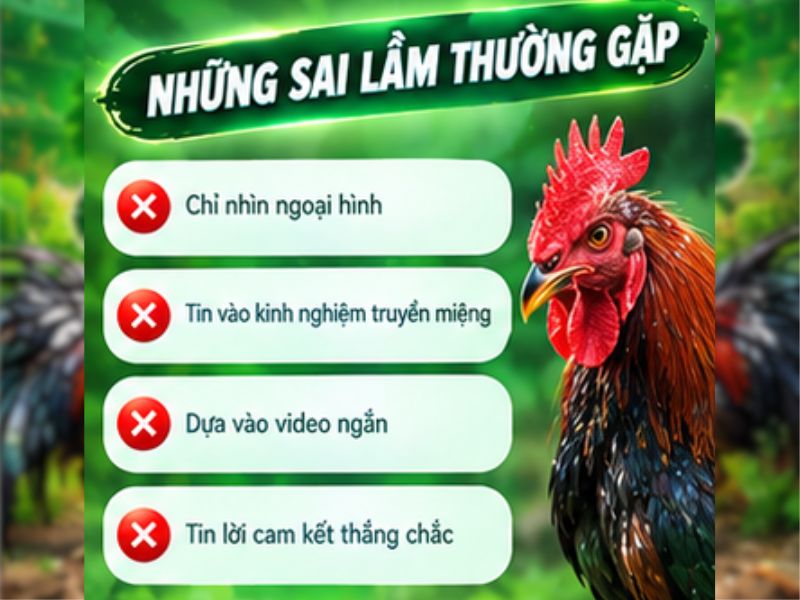 Những Sai Lầm Thường Gặp Khi Lựa Gà Đá